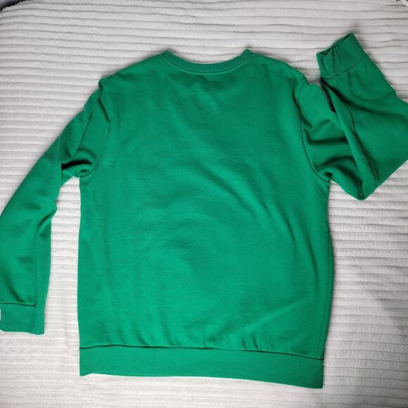 Ugly Christmas Sweater Sweatshirt Green Meowy Christmas Cat Size Large Party - Picture 3 of 7